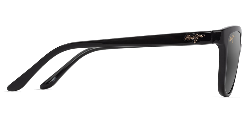 Maui Jim Honi in Shiny Black / Neutral Grey (758-02) - Back View