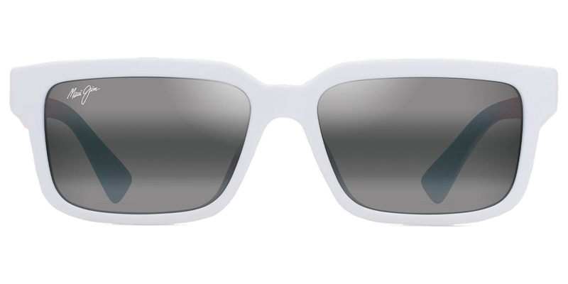 Maui Jim Hiapo Asian Fit in Matte White / Neutral Grey (655-05) - Temple Detail
