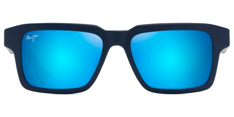 Maui Jim Kahiko in Matte Dark Blue / Blue Hawaii (B635-03) - Temple Detail