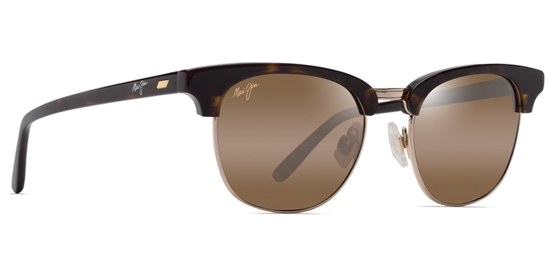Maui Jim Holomua in Shiny Dark Havana / HCL® Bronze (H695-10) - Temple Detail