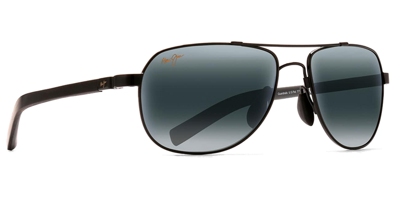 Maui Jim Guardrails in Gloss Black / Neutral Grey (327-02) - Side View