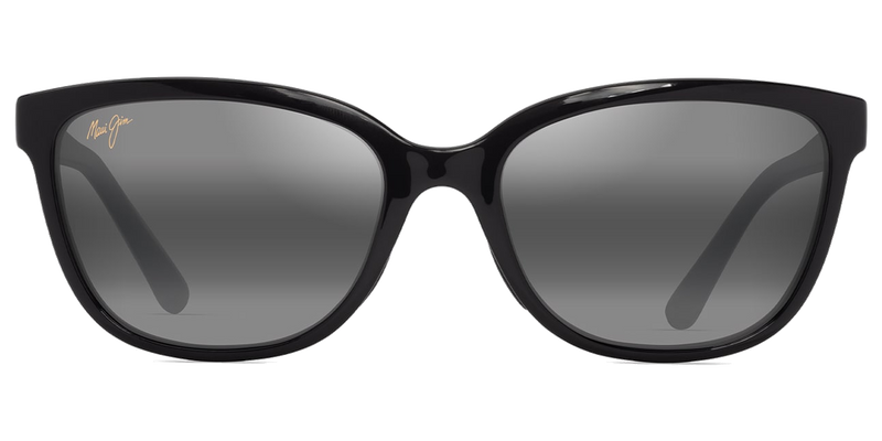Maui Jim Honi in Shiny Black / Neutral Grey (758-02) - Front View
