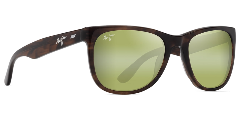 Maui Jim Kikonia XL in Shiny Melange Brown Classic Havana / Maui HT™ (HT693-10A) - Temple Detail