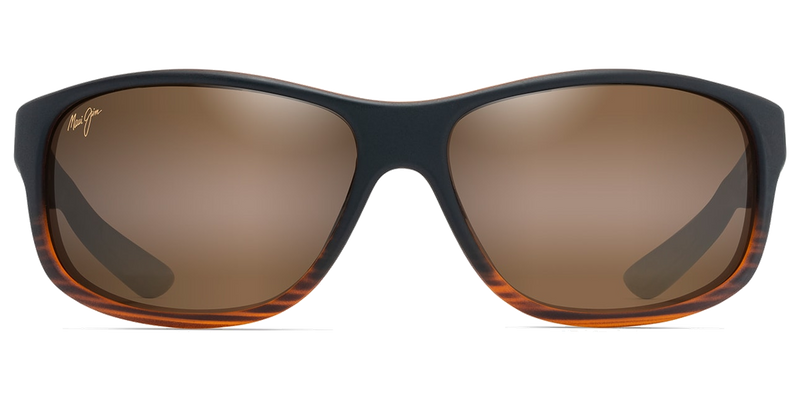 Maui Jim Kaiwi Channel in Dark Brown Stripe / HCL® Bronze (H840-25C) - Temple Detail