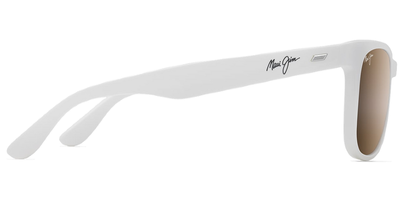 Maui Jim Kikonia XL in Shiny Solid White / HCL® Bronze (H693-05) - Temple Detail