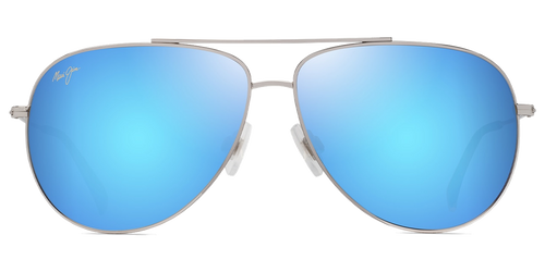 Shiny Silver with Blue &amp; Green / Blue Hawaii (B674-17B)