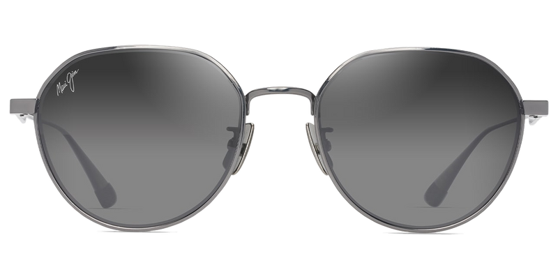 Maui Jim Kaulana Asian Fit in Shiny Dark Ruthenium / Neutral Grey (GS627-17) - Front View