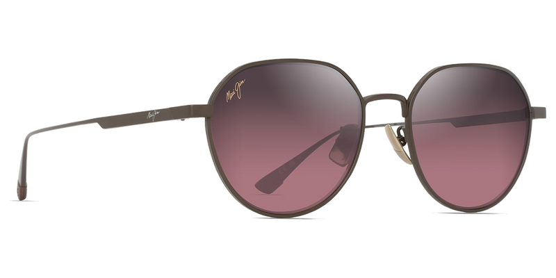 Maui Jim Kaulana Asian Fit in Shiny Brown / Maui Rose® (RS627-01) - Temple Detail