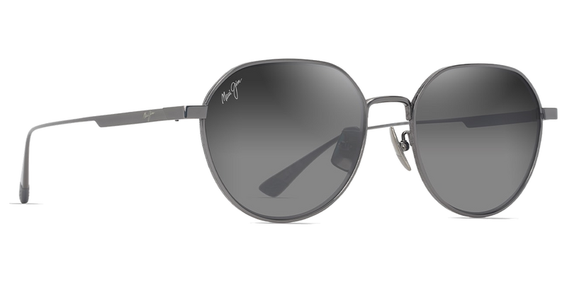 Maui Jim Kaulana Asian Fit in Shiny Dark Ruthenium / Neutral Grey (GS627-17) - Side View