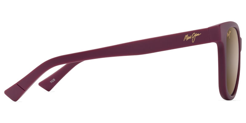 Maui Jim Kiopa‘a in Matte Cyclamen / HCL® Bronze (H671-28) - Temple Detail