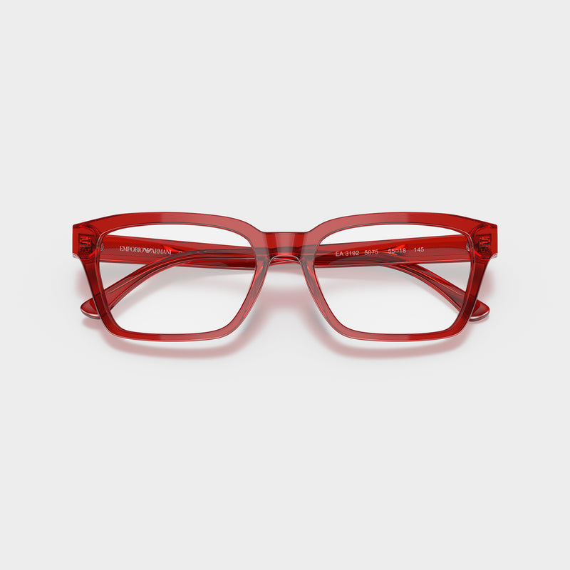 Emporio Armani EA3192 in Transparent Red - Temple Detail