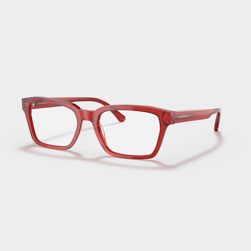 Emporio Armani EA3192 in Transparent Red - Temple Detail