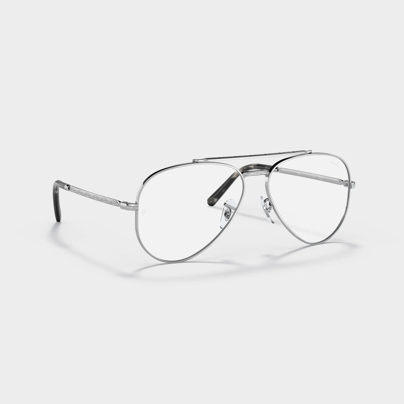Ray-Ban New Aviator RX3625V in Sliver - Temple Detail