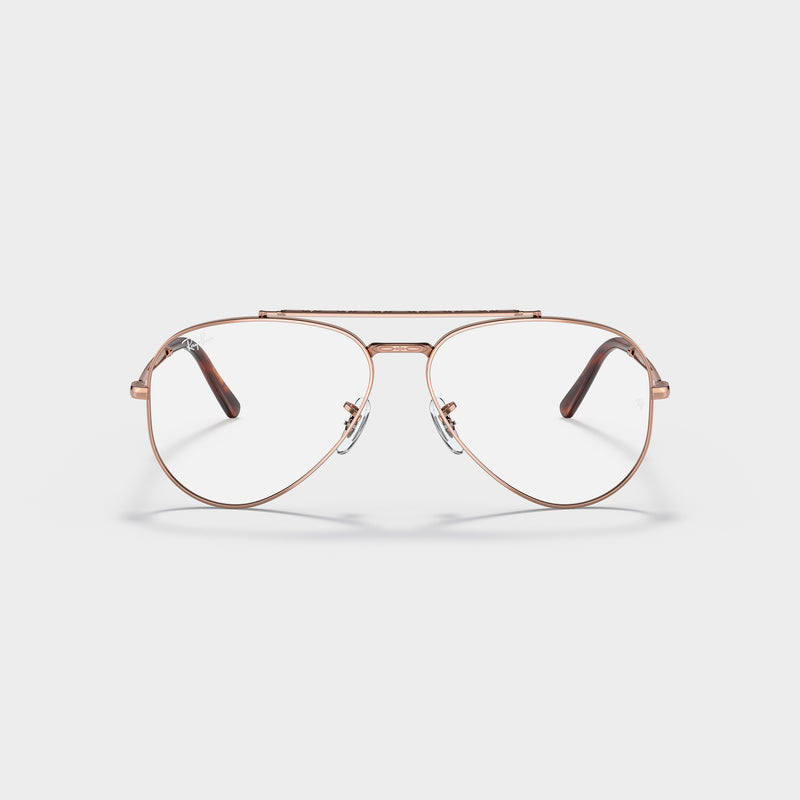 Ray-Ban New Aviator RX3625V in Rose Gold - Side View