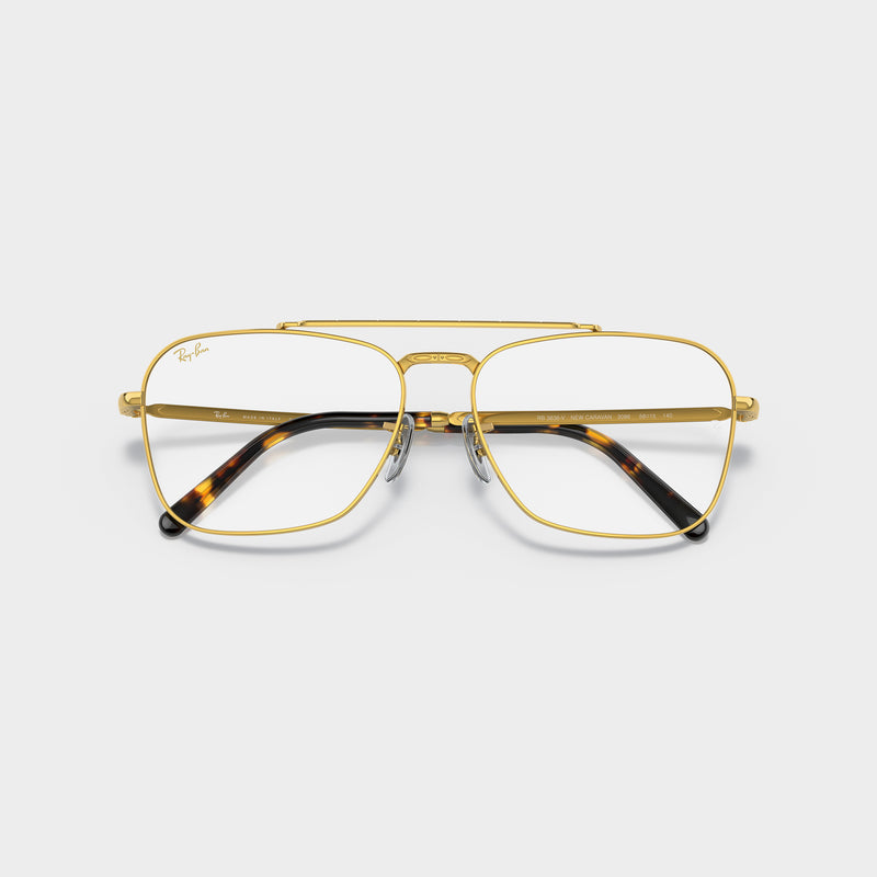 Ray-Ban New Caravan RX3447V in Gold - Front View