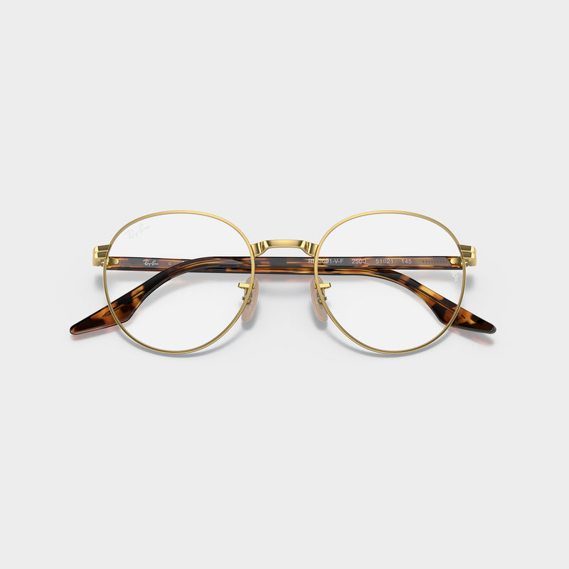 Ray-Ban RX3691V in Gold - Front View