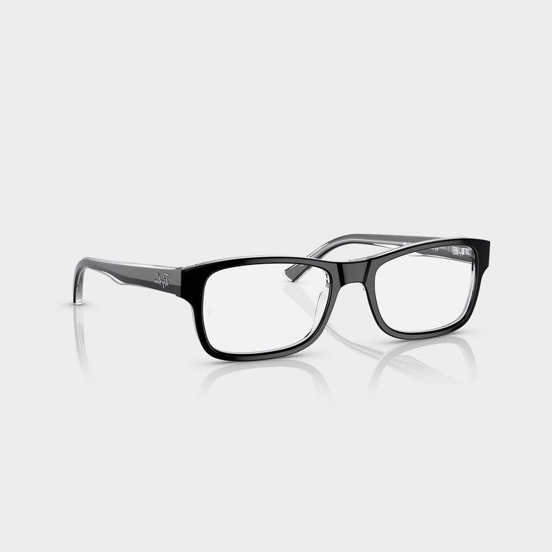 Ray-Ban RX5268 in Black on transparent - Back View