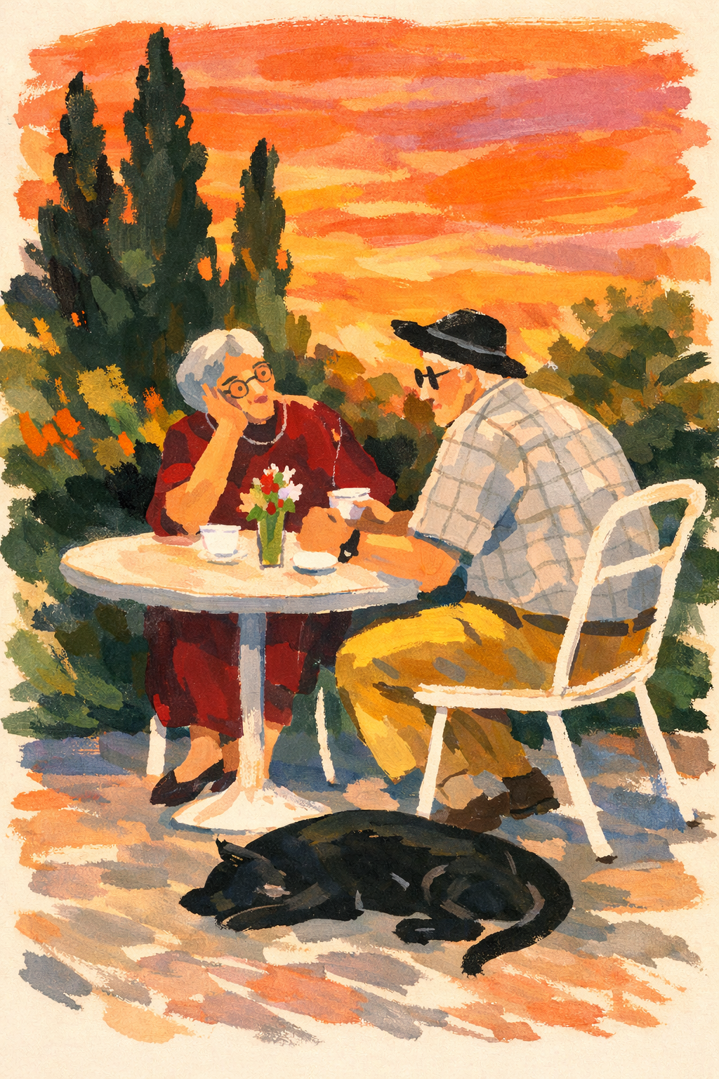 Senior couple enjoying time outdoors wearing glasses — regular eye exams help detect cataracts early at Charm Optical Edmonton